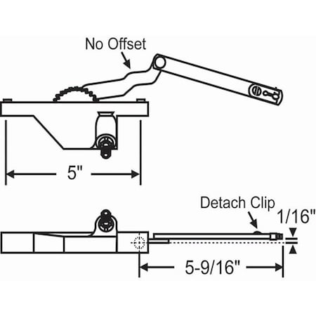 Strybuc Dyad Casement Operator White 36-241-3